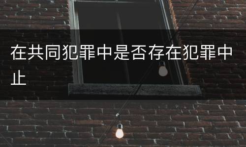 在共同犯罪中是否存在犯罪中止