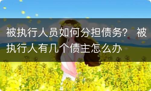 被执行人员如何分担债务？ 被执行人有几个债主怎么办