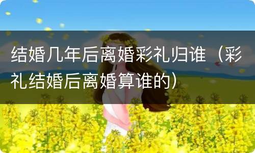 结婚几年后离婚彩礼归谁（彩礼结婚后离婚算谁的）