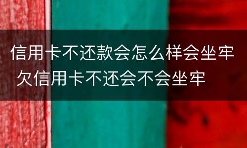 信用卡不还款会怎么样会坐牢 欠信用卡不还会不会坐牢