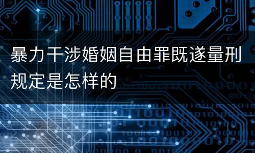 暴力干涉婚姻自由罪既遂量刑规定是怎样的