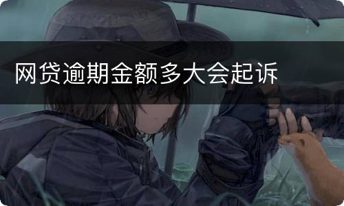网贷逾期金额多大会起诉