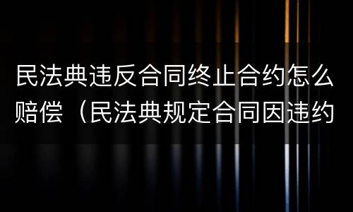 民法典违反合同终止合约怎么赔偿（民法典规定合同因违约解除）