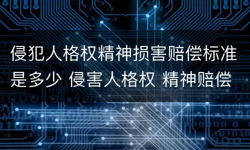 侵犯人格权精神损害赔偿标准是多少 侵害人格权 精神赔偿标准