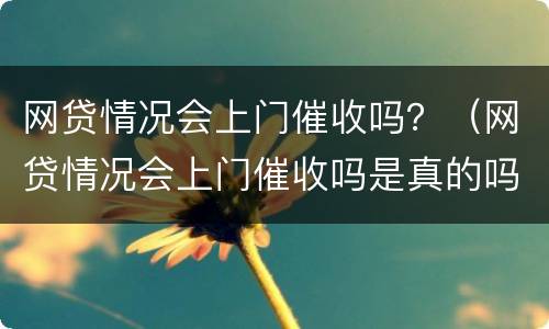 网贷情况会上门催收吗？（网贷情况会上门催收吗是真的吗）