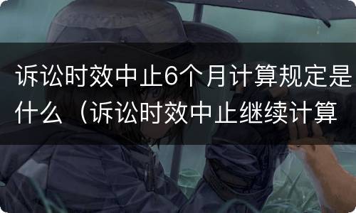 诉讼时效中止6个月计算规定是什么（诉讼时效中止继续计算6个月）
