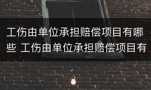 工伤由单位承担赔偿项目有哪些 工伤由单位承担赔偿项目有哪些内容