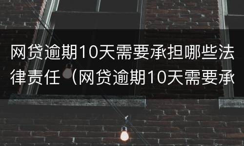 网贷逾期10天需要承担哪些法律责任（网贷逾期10天需要承担哪些法律责任呢）