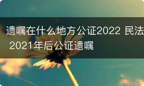 遗嘱在什么地方公证2022 民法 2021年后公证遗嘱
