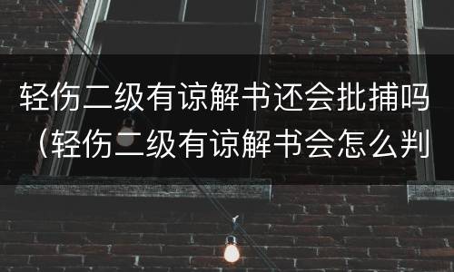 轻伤二级有谅解书还会批捕吗（轻伤二级有谅解书会怎么判）