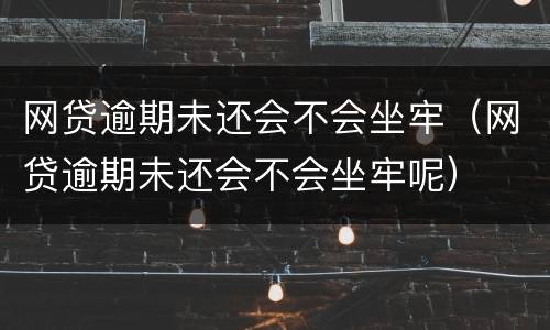 网贷逾期未还会不会坐牢（网贷逾期未还会不会坐牢呢）