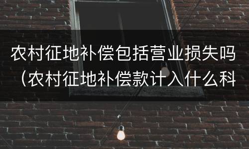 农村征地补偿包括营业损失吗（农村征地补偿款计入什么科目）