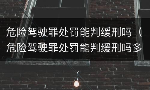 危险驾驶罪处罚能判缓刑吗（危险驾驶罪处罚能判缓刑吗多久）