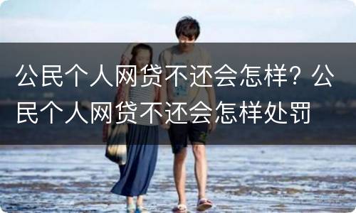 公民个人网贷不还会怎样? 公民个人网贷不还会怎样处罚