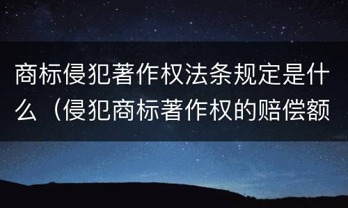 商标侵犯著作权法条规定是什么（侵犯商标著作权的赔偿额计算）