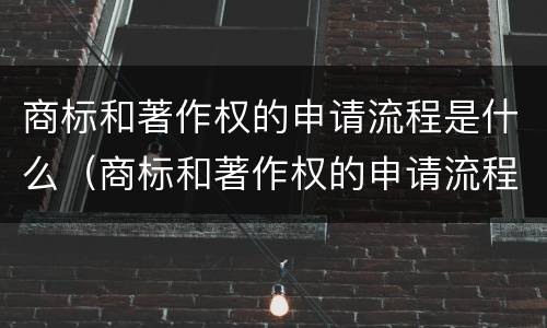 商标和著作权的申请流程是什么（商标和著作权的申请流程是什么样的）