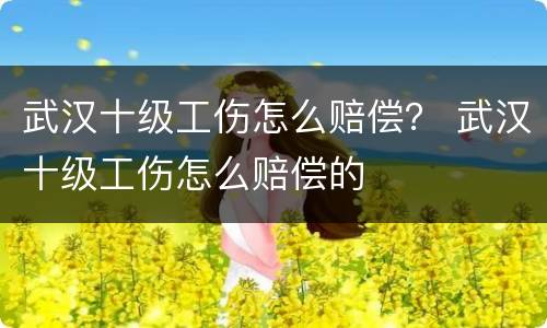武汉十级工伤怎么赔偿？ 武汉十级工伤怎么赔偿的