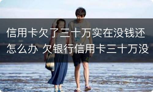 信用卡欠了三十万实在没钱还怎么办 欠银行信用卡三十万没有钱还怎么为