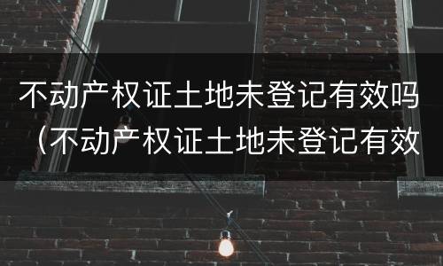 不动产权证土地未登记有效吗（不动产权证土地未登记有效吗怎么办）