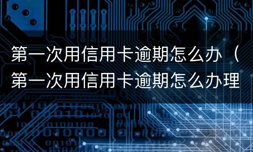第一次用信用卡逾期怎么办（第一次用信用卡逾期怎么办理）
