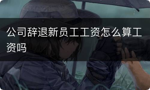 公司辞退新员工工资怎么算工资吗