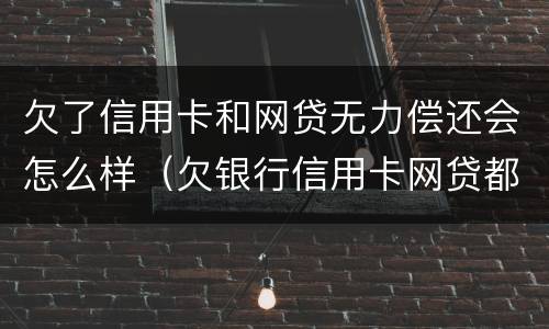 欠了信用卡和网贷无力偿还会怎么样（欠银行信用卡网贷都没还会怎么样）
