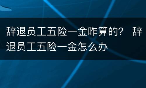 辞退员工五险一金咋算的？ 辞退员工五险一金怎么办