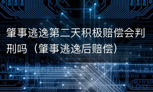 肇事逃逸第二天积极赔偿会判刑吗（肇事逃逸后赔偿）
