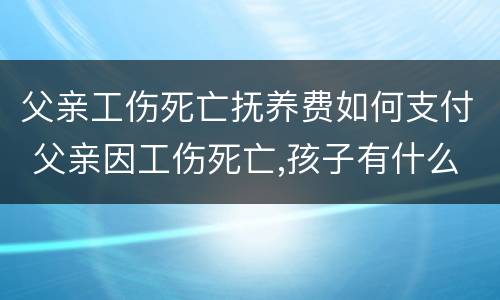 父亲工伤死亡抚养费如何支付 父亲因工伤死亡,孩子有什么照顾吗