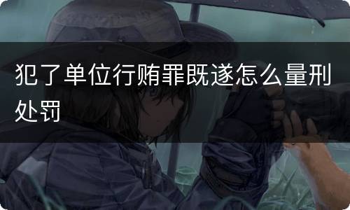犯了单位行贿罪既遂怎么量刑处罚