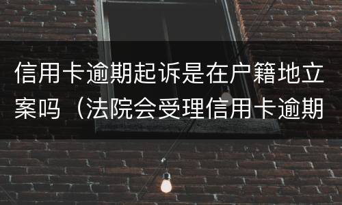 信用卡逾期起诉是在户籍地立案吗（法院会受理信用卡逾期案件吗）