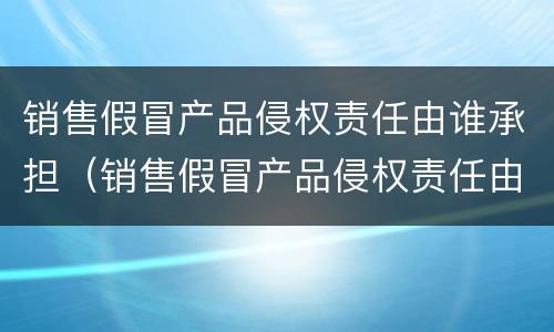 销售假冒产品侵权责任由谁承担（销售假冒产品侵权责任由谁承担呢）