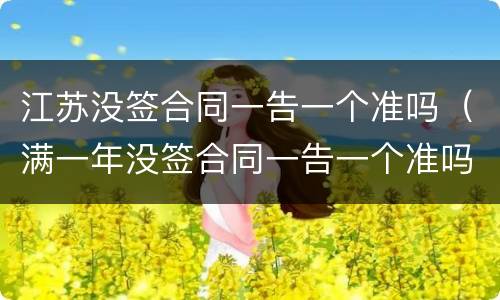 江苏没签合同一告一个准吗（满一年没签合同一告一个准吗）
