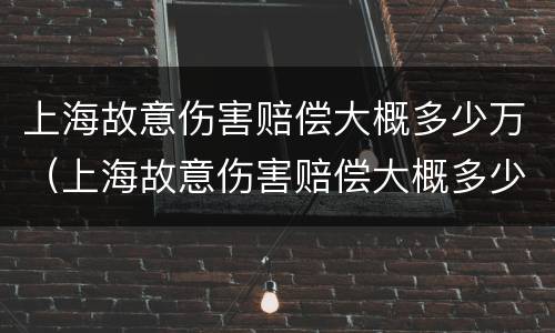 上海故意伤害赔偿大概多少万（上海故意伤害赔偿大概多少万以上）