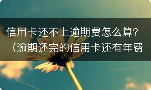 信用卡还不上逾期费怎么算？（逾期还完的信用卡还有年费吗）