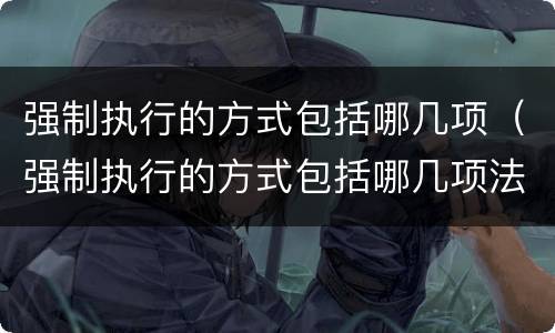 强制执行的方式包括哪几项（强制执行的方式包括哪几项法律）