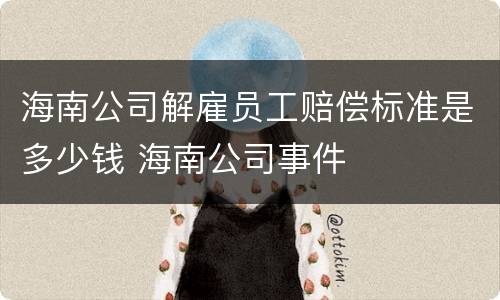 海南公司解雇员工赔偿标准是多少钱 海南公司事件