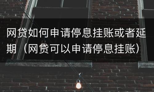网贷如何申请停息挂账或者延期（网贷可以申请停息挂账）