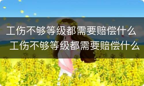 工伤不够等级都需要赔偿什么 工伤不够等级都需要赔偿什么钱