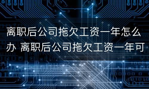 离职后公司拖欠工资一年怎么办 离职后公司拖欠工资一年可以要求的赔偿