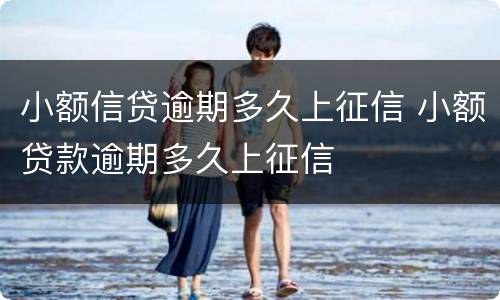 小额信贷逾期多久上征信 小额贷款逾期多久上征信