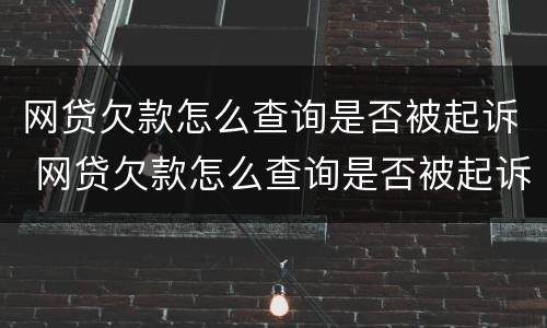 网贷欠款怎么查询是否被起诉 网贷欠款怎么查询是否被起诉成功