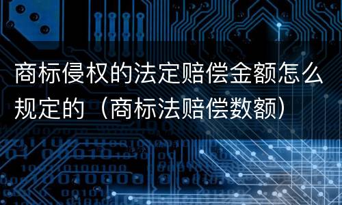 商标侵权的法定赔偿金额怎么规定的（商标法赔偿数额）