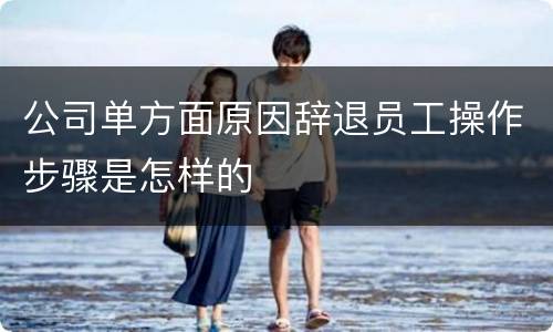 公司单方面原因辞退员工操作步骤是怎样的