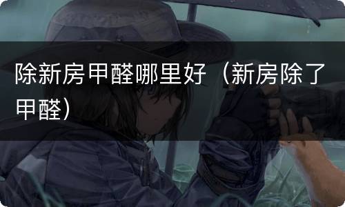 除新房甲醛哪里好（新房除了甲醛）