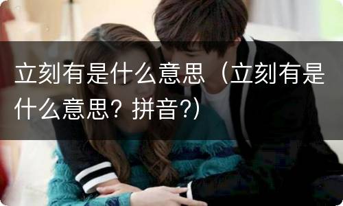 立刻有是什么意思（立刻有是什么意思? 拼音?）