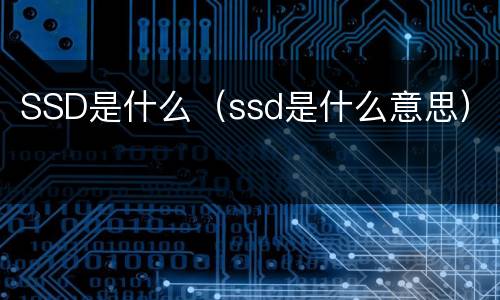 SSD是什么（ssd是什么意思）