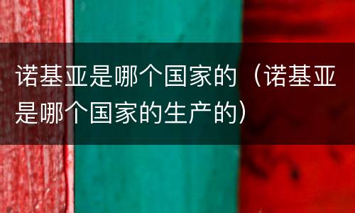 诺基亚是哪个国家的（诺基亚是哪个国家的生产的）