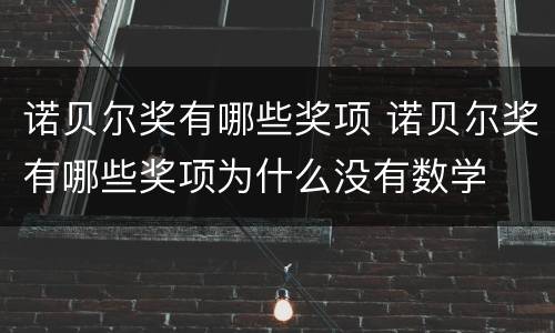 诺贝尔奖有哪些奖项 诺贝尔奖有哪些奖项为什么没有数学