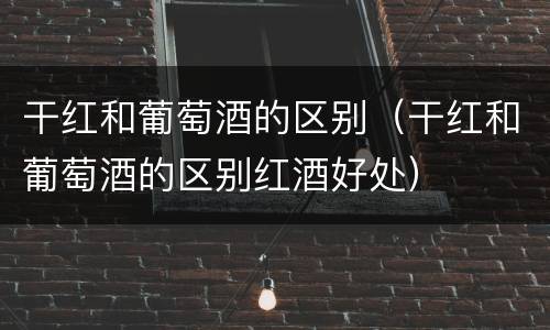 干红和葡萄酒的区别（干红和葡萄酒的区别红酒好处）